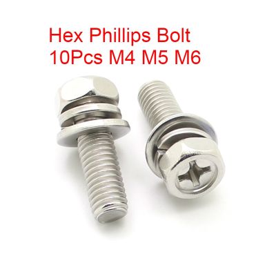 Stainless Steel Hex Bolt Screws Fasteners M6 304 Stainless Steel Gasket Washers - Bolts - Aliexpress