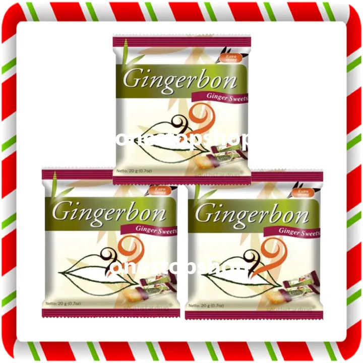 Gingerbon Ginger Sweet Extra Strong Voice Candy 20g x3 Lazada PH