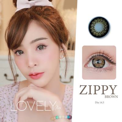 🔥ขายดีที่1 มีค่าสายตา🔥 Lovelylens Zippy Gray Brown บิ๊กอาย สุดปัง คอนแทคเลนส์ รายเดือน มีอย แถมตลับฟรี เลนส์นิ่ม สวยปังมาก