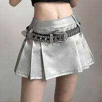 [ร้าน MM88] ชุดเดรสสั้นอัดพลีทสำหรับผู้หญิง ROK High Waist ปาร์ตี้ลำลองแนวสตรีทฤดูใบไม้ผลิฤดูร้อน