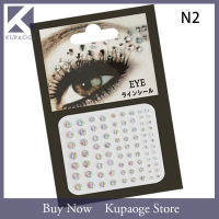 [Kupaoge] สติกเกอร์รอยสัก Glitter Diamond Makeup อายไลเนอร์อายแชโดว์หน้าสติกเกอร์ rhinestone