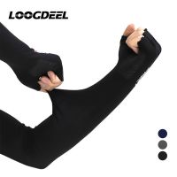 LOOGDEE 1Pair Arm Sleeve Gloves Men Women Running Cycling Sleeves Fishing Bike Sports Cuff Sun UV Protection Ice Sleeve Guard Sleeves