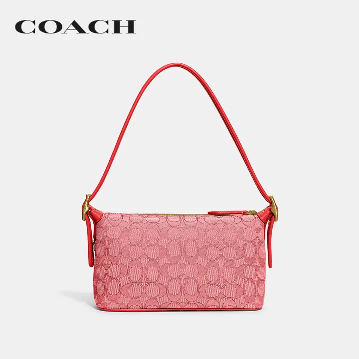 coach-กระเป๋าสะพายไหล่ผู้หญิงรุ่น-demi-bag-in-signature-jacquard-สีแดง-ce736-b4v2t