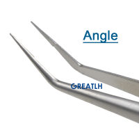 แหนบคีบโรคตาสแตนเลสเครื่องมือตาตรงมุมโค้งเคล็ดลับ Autoclavable