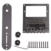 6 String Saddle Volume Control Bridge Plate Replacement with Control Plate for Telecaster Electric Guitar Repair Parts