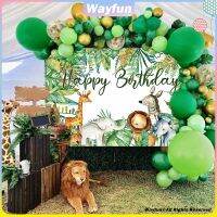 ♧☍✎ 【Waterproof Recyclable 】1.5x1m Jungle Safari Backdrop Animal Happy Birthday Backdrop Birthday Party Photo Background Wall Poster Party Backdrops for 1-9Year Birthday Decoration safari theme party decorations Woodland backdrop for photography cloth