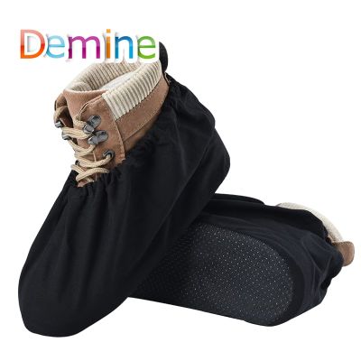 Demine Shoes Covers for Shoe Dust Proof Washable Reusable Flat Ankle Elastic Boot Cover Men Women Indoor Overshoes Accessories Shoes Accessories