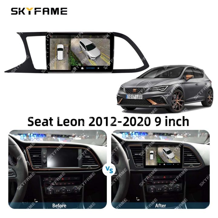 skyfame-car-frame-fascia-adapter-canbus-box-decoder-android-radio-dash-fitting-panel-kit-for-seat-leon-3-ateca