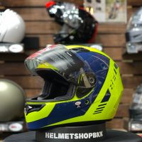 หมวกกันน็อคเต็มใบ BELL QUALIFIER TURNPIKE GLOSS HI - VIZ/YELLOW/NAVY