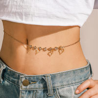 Leaf Diamond Belly Waist Chain For Womens Bohemian Geometric Circle Love-Heart Tassel Water Drop Shell Sexy Body Jewelry Gifts