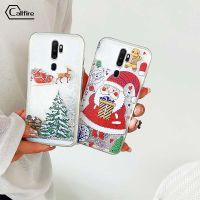 Callfire เคสใส่โทรศัพท์คาลไฟสำหรับ OPPO F11 Pro A9 2020 A5 2020คริสต์มาสกวางน่ารักซานตาคลอสรูปแบบต้นคริสต์มาสทรายดูดกรอบ