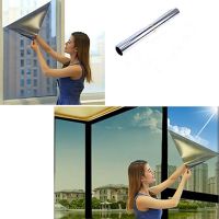 （HOT NEW）เงิน SunscreenSticker หน้าต่าง FilmBedroom WindowMirror ฉนวนกันความร้อน BlockWindow สติกเกอร์