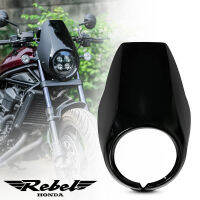 หน้ากากครอบไฟหน้าแต่ง สีดำด้าน+สีดำเงา สำหรับฮอนด้ารีเบล HEADLIGHT COVER FOR HONDA REBEL 1100 ปี 2021-2023