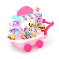 Candy Ice Cream Truck 36-piece Small Ice Cream Toy Cart Play Set Children Playhouse Indoor &amp; Outdoor Colorful Kids Business Cart for Child Development and Learning very well