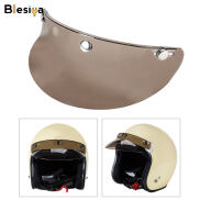 Blesiya Mũ Bảo Hiểm Xe Máy 3-Snap Tấm Che Nắng Cực Tím, Tấm Chắn