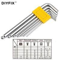 【COOL】 DIYFIX แบบพกพา Hex Allen ประแจไขควง Spanner Torx Key Kit แขนยาว/แขนสั้นเมตริก Point Key Hand ชุดเครื่องมือ