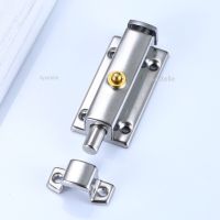 3Inch/4Inch Hardware Door Flush Bolt  Zinc Alloy Security Sliding Barrel Latch Lock With Spring Switch Push Type Door Hardware Locks Metal film resist