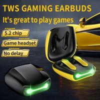 【Undine earphone】R05 TWS หูฟังเกมไร้สายหูฟังบลูทูธหูฟังเล่นเกมแตนหูฟังสเตอริโอ HD พร้อมไมโครโฟนการออกแบบไฟหน้าแฝงต่ำ