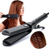 【LZ】♈﹉  Cerâmica Ondulada Curling Iron Cabelo Elétrico Crimper Onda Ferros De Milho Ferramentas De Estilo Encrespador De Corrugação