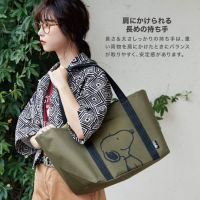 Yixin の Cute Things Snoopy Cross Bag Black One-Shoulder Eco-Friendly Large-Capacity Shopping Portable Foldable Handbag Japanese Appendix Magazine