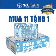 HSD T9-2023 Thùng 48 Hộp Sữa Tươi Nutricare Meta Fresh Ít Đường 180ml.