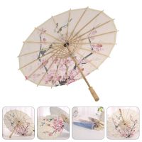 Colorful Flower Umbrella Photo White Decorations Japanese Performance Photography Prop Stage Paper Classical Japanese Decor Umbrellas