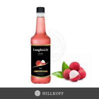 HILLKOFF : น้ำเชื่อมแต่งกลิ่น LongBeach Syrup ลองบีช ไซรัป กลิ่น Lychee ขนาด 740 ml.