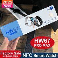 ใหม่ HW67 Pro max Smart Watch 1.9 นิ้วแบบเต็มหน้าจอซีรีส์สุขภาพไร้สาย NFC Voice Assistant การชําระเงิน Bluetooth-Call Smartwatch