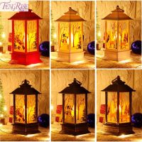 Merry Christmas Decorations for Home Led Christmas Tree Ornaments Cristmas Decor Candle Holder Xmas Light Pendants New Year 2022