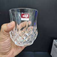 Deli Glassware แก้วน้ำสลักลาย แก้วมัค เนื้อหนา สลักลายสวยงาม สำหรับใส่เครื่องดื่มร้อนเย็น ช่วยลดอุณหภูมิขณะถือ และไม่ลื่น ขนาด 270 ml