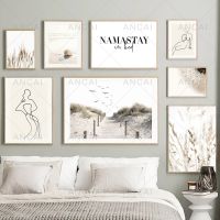 Wall Art Canvas Painting White Stone Beach Dandelion Bird Reed Nordic Posters And Prints Pictures For Bar Living Room Decoration Drawing Painting Supp