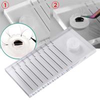 MOLISAN โปร่งใส ใช้แล้วทิ้ง แผ่นมาร์คขนตา Lash grafting Stand ชั้นต่อขนตา ที่วางขนตาปลอม ถาดขนตาปลอม พาเลทกาวขนตา กระเบื้องขนตาปลอม แผ่นขนตาใส