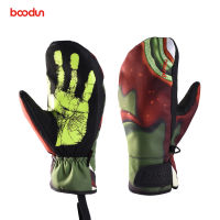 Boodun Winter Snowboard Gloves for Men Women Ski Gloves Windproof Waterproof Non-slip Skating Skiing Gloves Cotton Warm Mittens