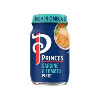 สินค้านำเข้า ♦ (x 3) Princes Sardine &amp; Tomato Paste 75g ปริ๊นท์ ที่ทาขนมปังรสปลาซาร์ดีนและมะเขือเทศ 75 กรัม