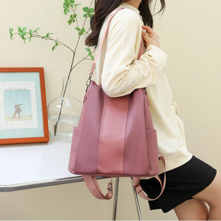 2023-new-korean-style-simple-solid-color-large-capacity-shoulder-bag-outdoor-leisure-travel-oxford-cloth-backpack-for-women-2023