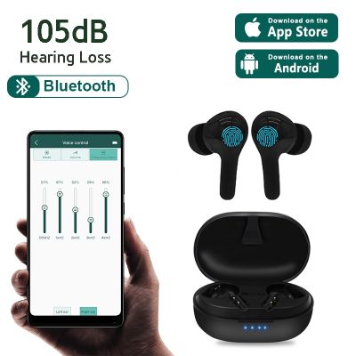 Rechargeable Hearing Aids Bluetooth Sound Amplifier Mini Digital Hearing Aid For Deafness Listening Device Severe Loss Earphones