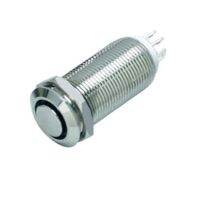 ♂㍿✺ Nickel Plated Brass Latching Push Button Switch 12V 3V 24V illuminated Lamp 12mm Threaded Dia SPST