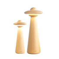 2022 New Ufo Design Led Table Lamp For Bedroom Bedside Study Solid Wood Purely Handmade Eye Protection Desk Light Free Shipping