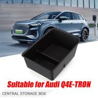 กล่องเก็บของควบคุมที่พักแขนศูนย์กลางในรถยนต์สำหรับ Audi Q4 E-Tron 2022กล่องเก็บของอุปกรณ์เสริมรถยนต์จัดระเบียบภายในรถ