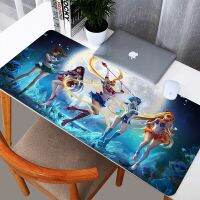 Sailor Moon Table Pad แผ่นรองแป้นพิมพ์ DIY การพิมพ์ความละเอียดสูงแผ่นรองเมาส์ขนาดใหญ่ 400 มม. * 900 มม. แผ่นรองเมาส์เกมพร้อมขอบล็อค