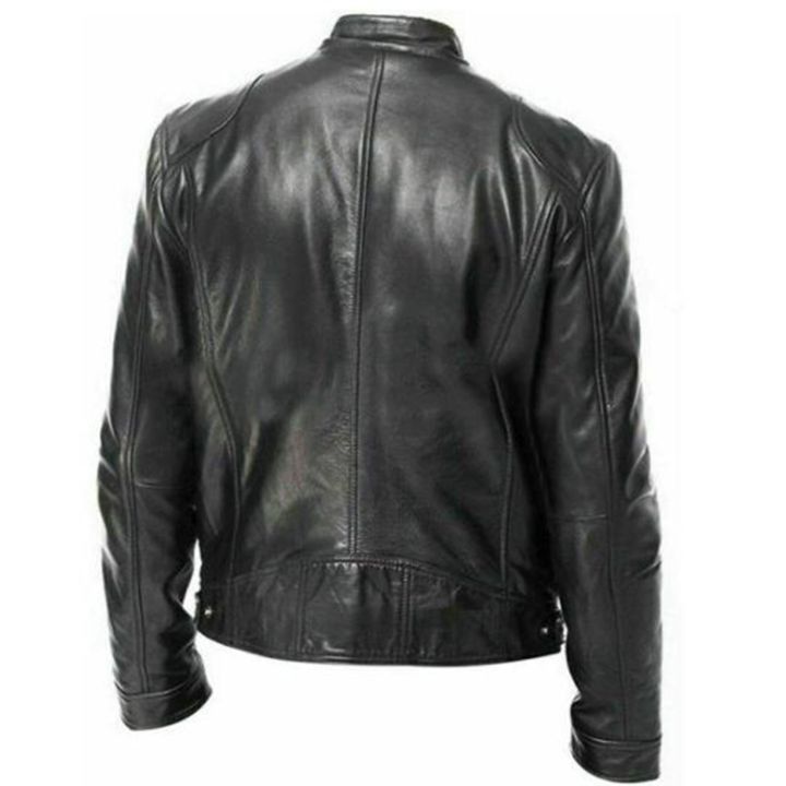 ราคาถูก-us-mens-fashion-lambskin-leather-jacket-slim-fit-biker-pu-jacket-coat