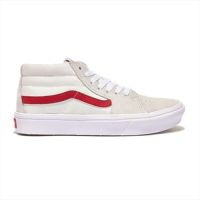 Vans รองเท้าผ้าใบ ComfyCush Sk8-Mid Marshmallow/Racing Red ( VN0A4UW11SO )