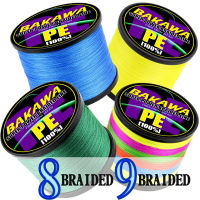 BAKAWA Carp Fishing Line Pesca Braided Wire Peche Spinning Multifilamento Fly Cord Accessories 8 Strand 9 Strand 100M 300M 1000M Fishing Lines