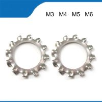 High Quality 304 Stainless Steel External Tooth M3  M4  M5  M6 100/200PCS Anti-skid Gasket Chrysanthemum Meson Anti-skid Washer Nails Screws  Fastener