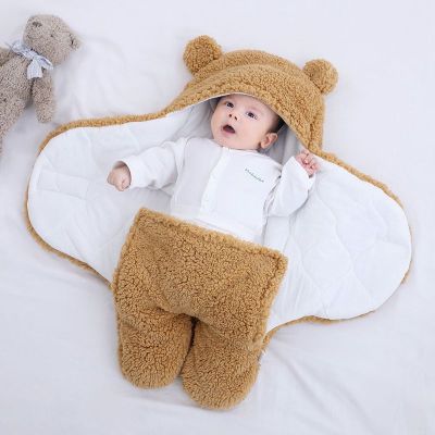 Soft Newborn Baby Wrap Blankets Baby Sleeping Bag Envelope For Newborn Sleepsack Cotton Thicken Cocoon for Baby 0-9 Months