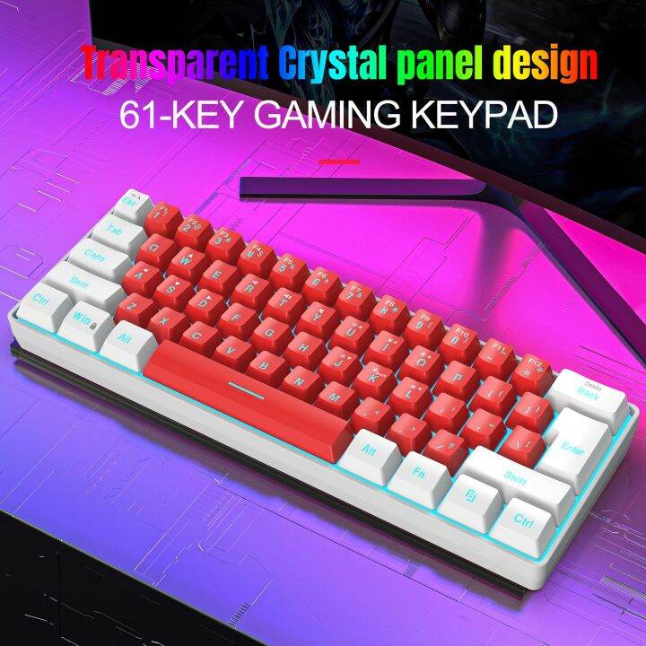 HXSJ V700WB 61 Keys Gaming RGB Keyboard for Gamers USB Backlight