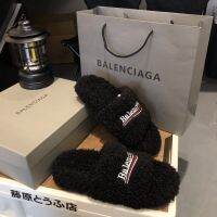 利Balenciaga ยางรัดผม กันลื่น ปักลายโลโก้แกะ แฟชั่นฤดูใบไม้ร่วง และฤดูหนาว