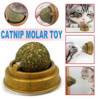 Mapiuo Natural Catnip Cat Wall Stick-On Ball Treats เพื่อสุขภาพส่งเสริมการย่อยอาหารของเล่น