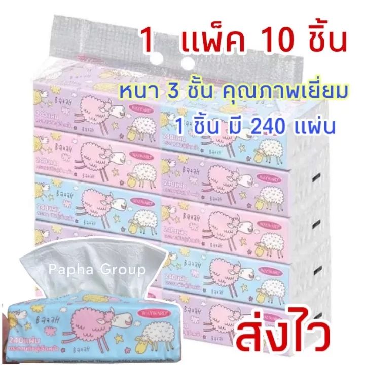 สั่งซื้อและรับของขวัญ-1-มัด-10-ห่อ-ห่อนึงละ-240-แผ่น-ทิชชู่แบบยาวลายเเกะลิขสิทธิ์แท้-100-sanrio-หนา-3-ชั้น