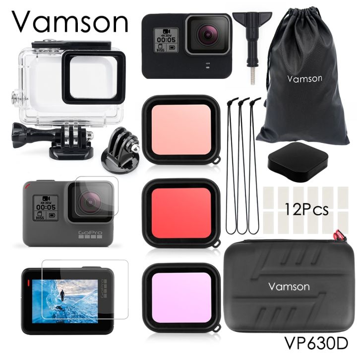 vamson-เคสป้องกันสำหรับ-gopro-hero-7-6-5-อุปกรณ์เสริมกันน้ำเคสดำน้ำป้องกัน45ม-สำหรับกล้อง-gopro-hero-6-5-vp630
